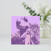 Birthday Dinosaur Invites Einladung (Stehend Vorderseite)