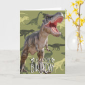 Birthday Dinosaur Pattern Jurassic World Karte (Gelbe Blume)