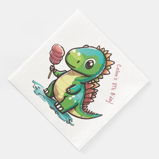 Birthday Dinosaur Serviette (Ecke)