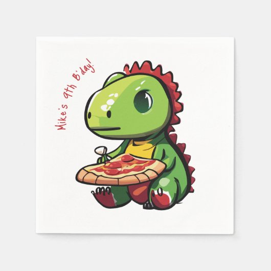 Birthday Dinosaur Serviette (Vorderseite)