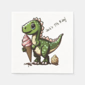Birthday Dinosaur Serviette (Vorderseite)