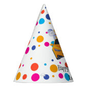 Birthday Dinosaurier Rennfahrer Junge Gelbe Racing Partyhütchen (Links)