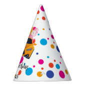 Birthday Dinosaurier Rennfahrer Junge Gelbe Racing Partyhütchen (Rechts)