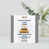 Birthday Dinosaurier Rennfahrer Red Racing Childre (Stehend Vorderseite)