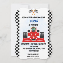 Birthday Dinosaurier Rennfahrer Red Racing Childre