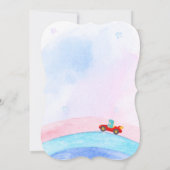 Birthday Dinosaurier Rennfahrer Red Racing Childre Einladung (Rückseite)