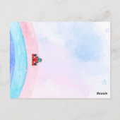 Birthday Dinosaurier Rennfahrer Red Racing Childre Postkarte (Rückseite)