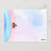 Birthday Dinosaurier Rennfahrer Red Racing Childre Postkarte (Rückseite)