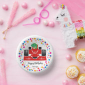 Birthday Dinosaurier Rennfahrer Red Racing Kind Na Pappteller (Party)