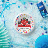 Birthday Dinosaurier Rennfahrer Red Racing Kind Na Pappteller (Party)