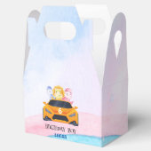 Birthday Dinosaurier Rennwagen gelber Junge Name Geschenkschachtel (Geöffnet)