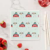 Birthday Dinosaurier Rennwagen Red Racing Junge Na Serviette (Beispiel)