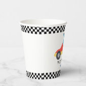 Birthday Dinosaurier Rennwagen Roter Junge Name Pappbecher (Rechts)