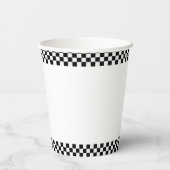 Birthday Dinosaurier Rennwagen Roter Junge Name Pappbecher (Rückseite)