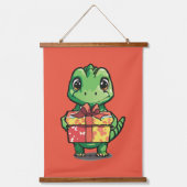 Birthday Dinosaurier Wandteppich Mit Holzrahmen (Vorderseite 3)