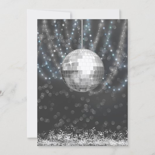 Birthday Disco Party Einladung (Rückseite)