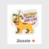 Birthday Dog Love Party Illustration Aufkleber (Blatt)