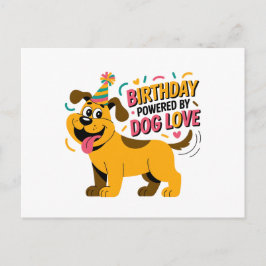 Birthday Dog Love Party Illustration Feiertagspostkarte