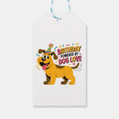 Birthday Dog Love Party Illustration Geschenkanhänger (Rückseite)