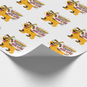 Birthday Dog Love Party Illustration Geschenkpapier (Ecke)