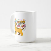 Birthday Dog Love Party Illustration Kaffeetasse (Vorderseite Links)