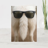 Birthday Dog Tail with Sunglasses Karte (Vorderseite)