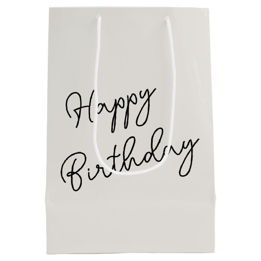 Birthday Dog Tail with Sunglasses Mittlere Geschenktüte (Rückseite)