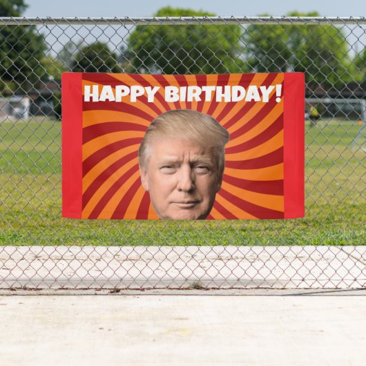 BIRTHDAY DONALD TRUMP PARTY BANNER (Insitu)
