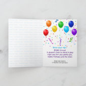 Birthday Dragon Add Name & Age of Young Boy Karte (Innenseite)