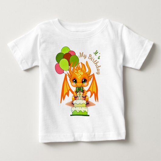 Birthday dragon baby t-shirt (Vorderseite)