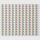 Birthday Dragon Cartoon Packpapier (Flach)