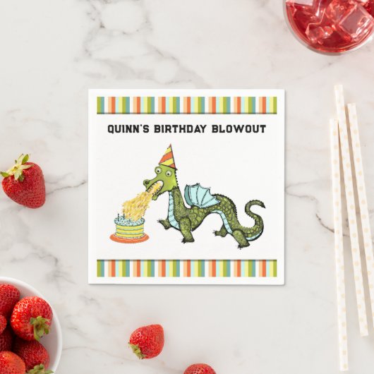 Birthday Dragon Party Serviette (Beispiel)
