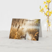 Birthday Duck in Misty Pond Karte (Gelbe Blume)
