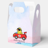 Birthday Duck Rennwagen Red Racing Junge Name Geschenkschachtel (Geöffnet)