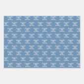 Birthday Duschblau-weiße Bezeichnung Geschenkpapier Set (Vorderseite 3)