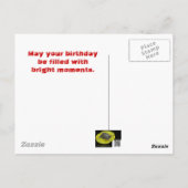 Birthday Eastern Kardinal Songbird Postcard Postkarte (Rückseite)