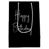 Birthday Eichhörnchen mit leuchtenden Kerzen Mittlere Geschenktüte (Rückseite)