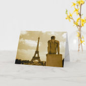 Birthday Eiffel Tower Gay Karte (Gelbe Blume)