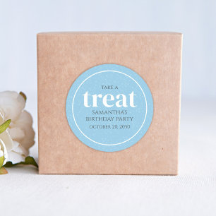 Birthday Einfach Minimalistisch Moderne Leckerei B Runder Aufkleber