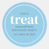 Birthday Einfach Minimalistisch Moderne Leckerei B Runder Aufkleber (Vorderseite)