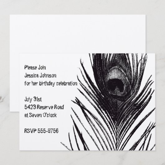 Birthday Einladung (Vorne/Hinten)