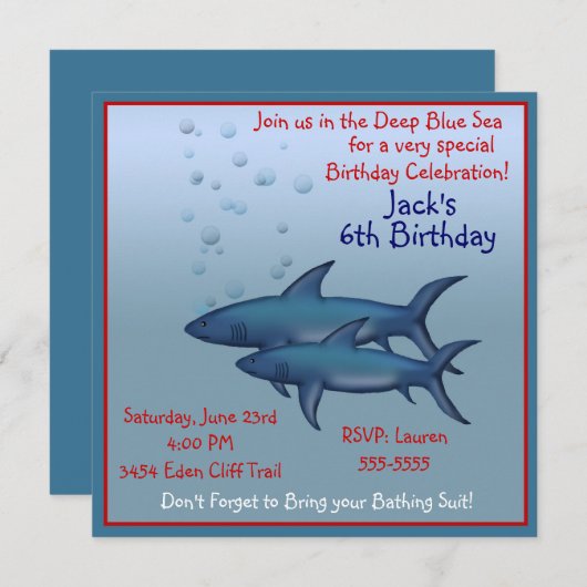 Birthday Einladung (Vorne/Hinten)