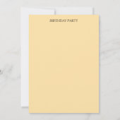 BIRTHDAY EINLADUNG (Rückseite)