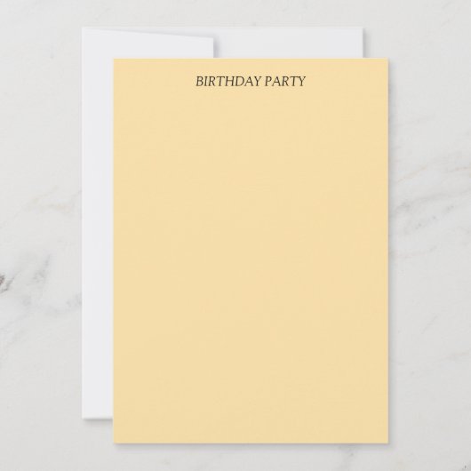 BIRTHDAY EINLADUNG (Rückseite)