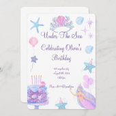 Birthday Einladung für Mädchen Geburtstag von Merm (Vorne/Hinten)