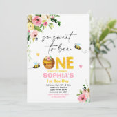 Birthday Einladung Honey Bee Birthday Party (Stehend Vorderseite)