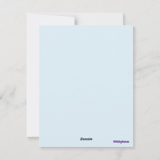 Birthday Einladung Katze Illustrationskarte (Rückseite)