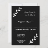 Birthday Einladung mit Ornamenten (Vorderseite)