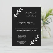 Birthday Einladung mit Ornamenten (Stehend Vorderseite)