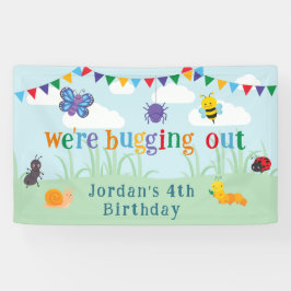 Birthday Einladung, Niedliches farbiges Bug-Party  Banner